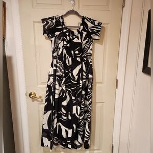 Black and cream h&m dress